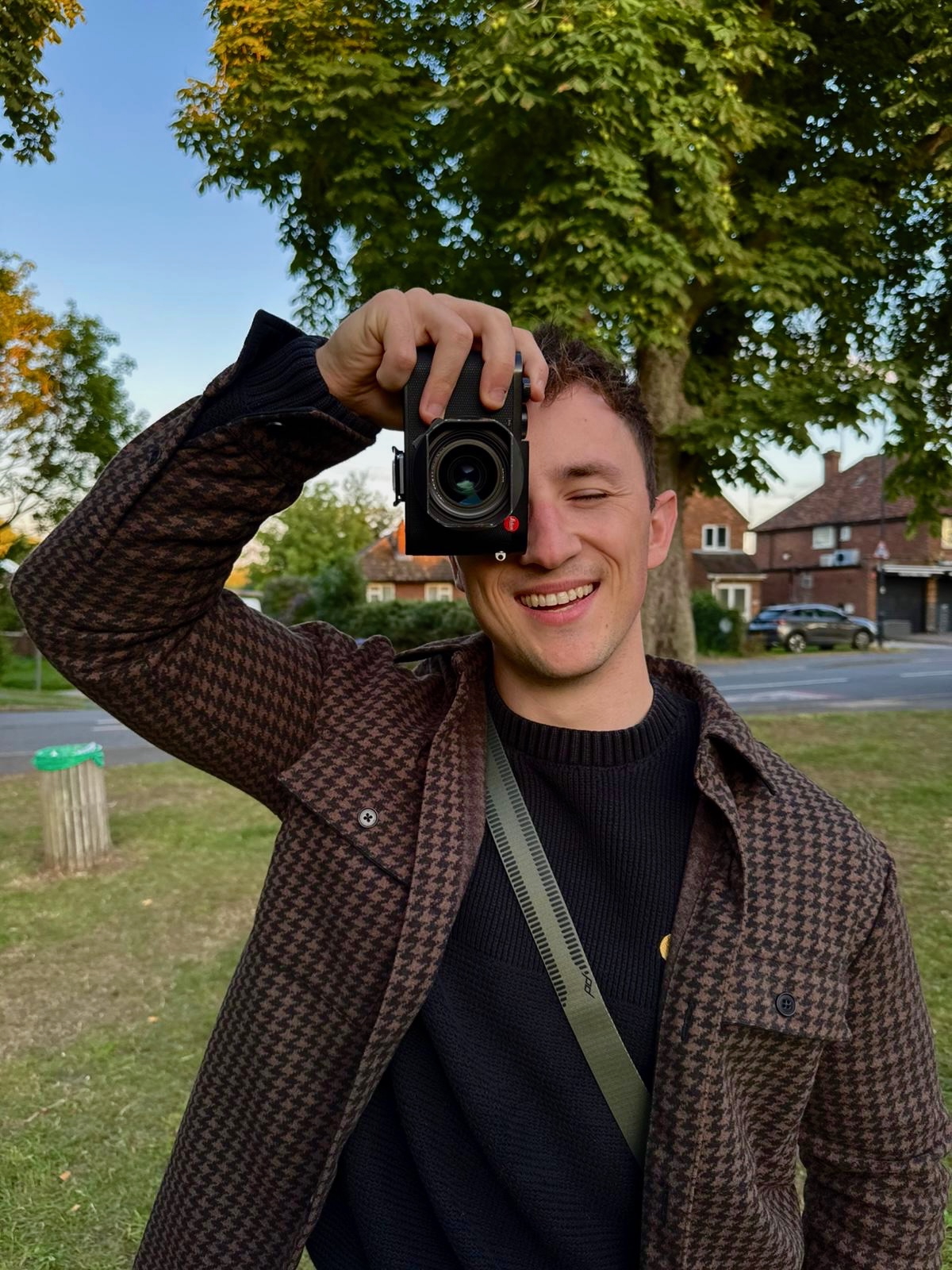 Will, framing a shot through a camera